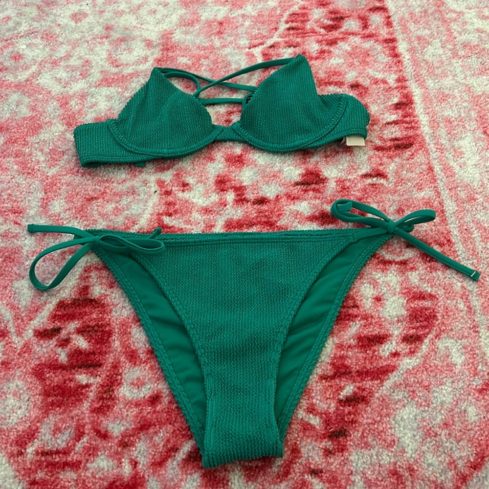 Green Hollister bikini